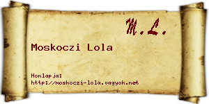 Moskoczi Lola névjegykártya